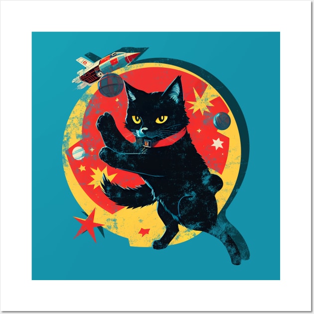 Yelena (Cats in Space) Wall Art by Nessem